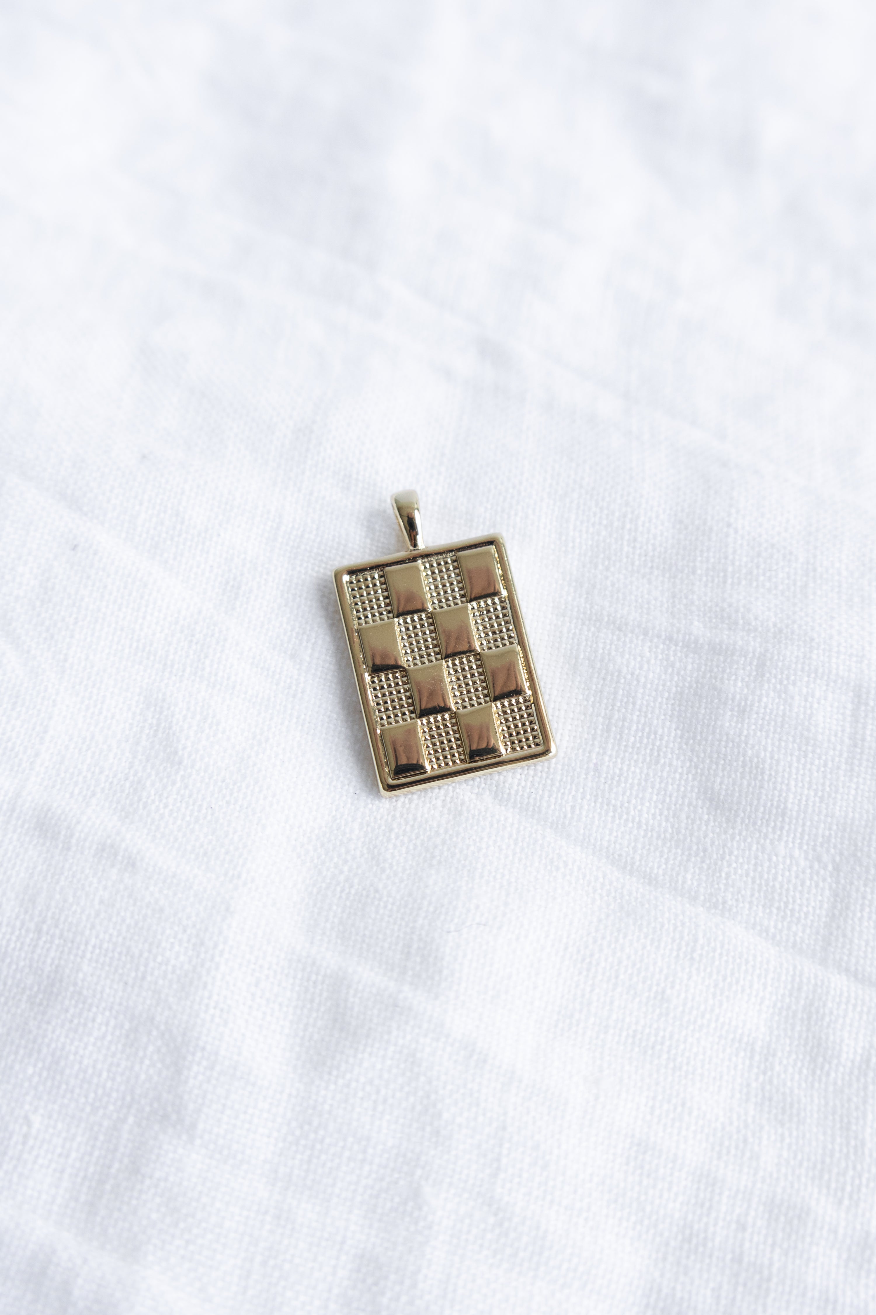 Checkered Square Charm