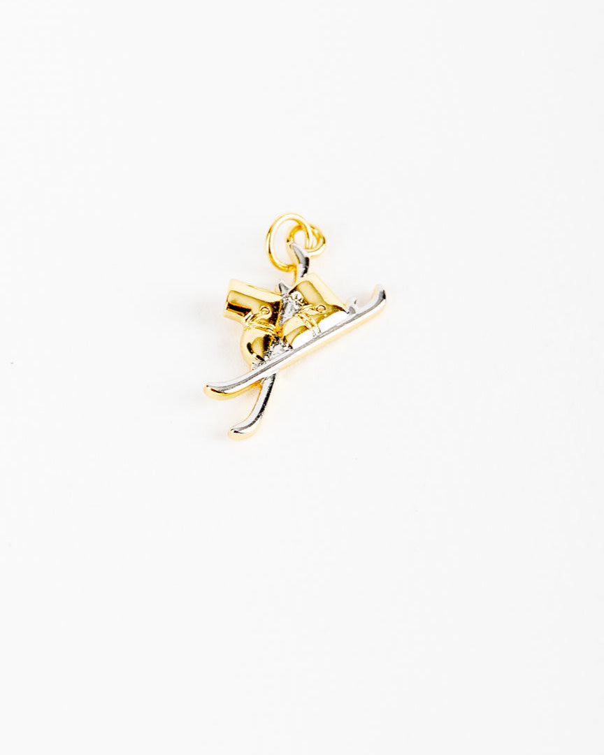Mixed Metal Ski Boot Charm