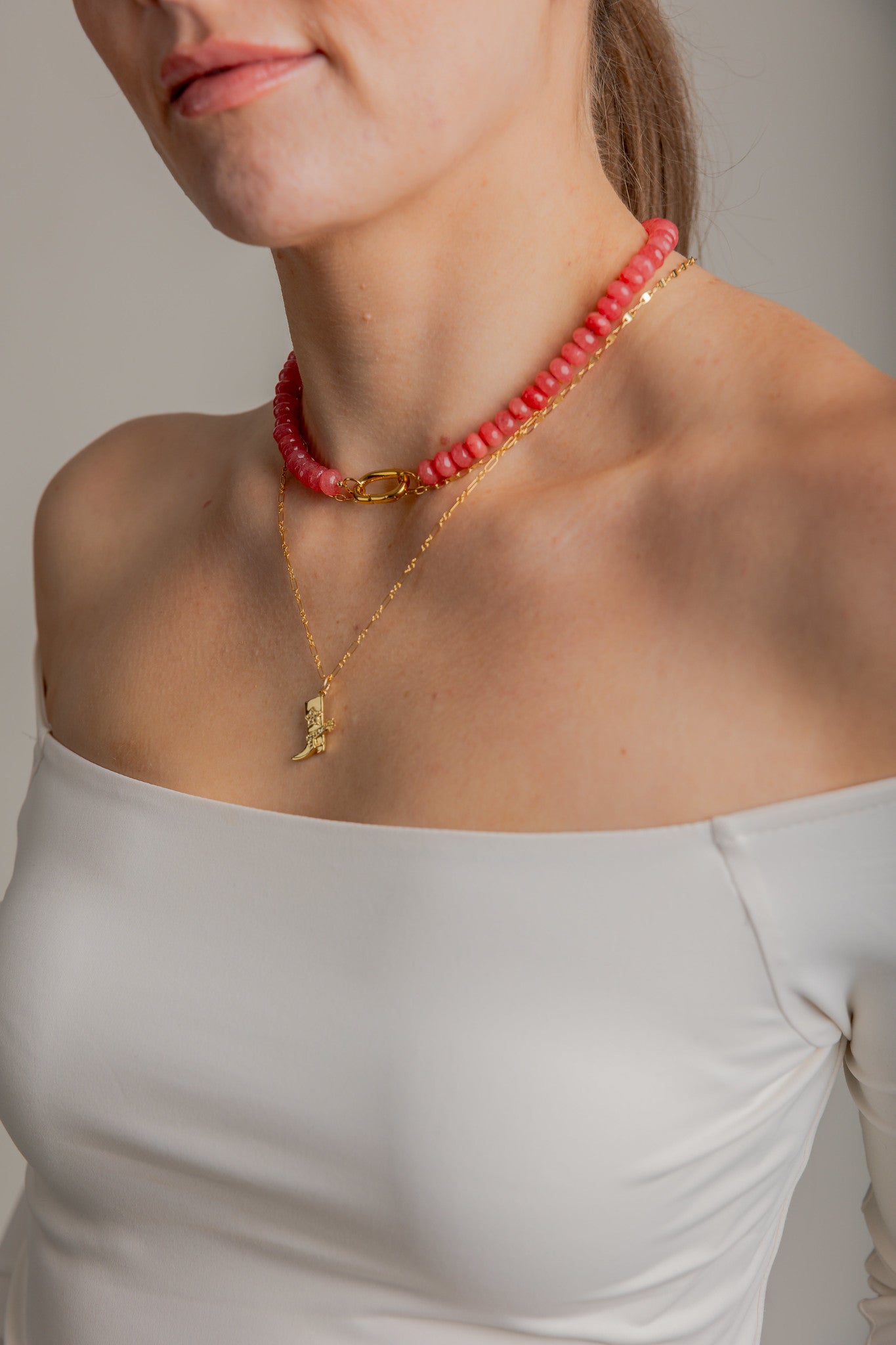 Candy Necklace - Watermelon Jade