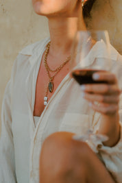 Ivy + Pearl Link Necklace