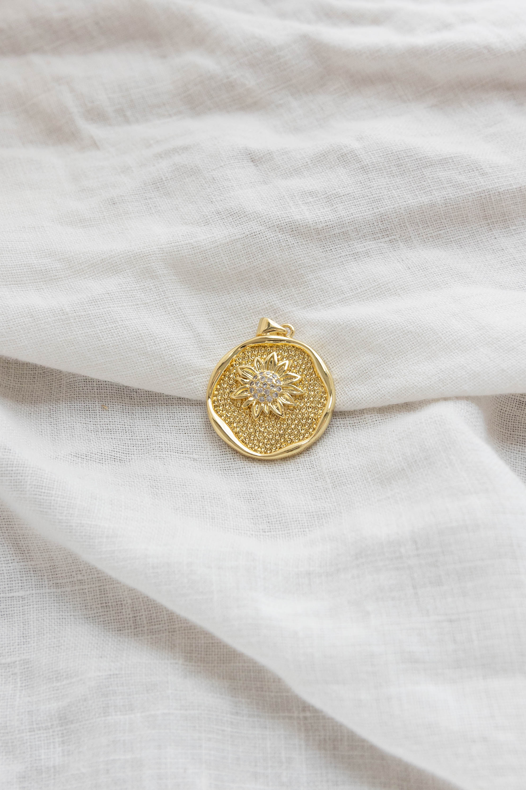 Gold Sunflower Charm