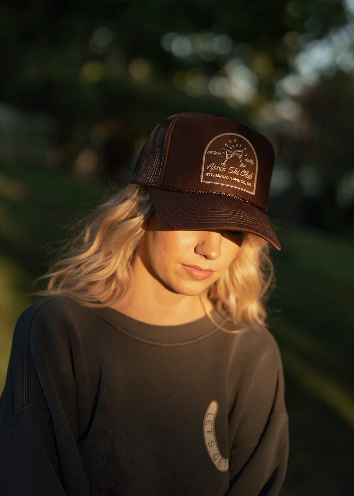Apres Ski Club Brown Trucker Hat