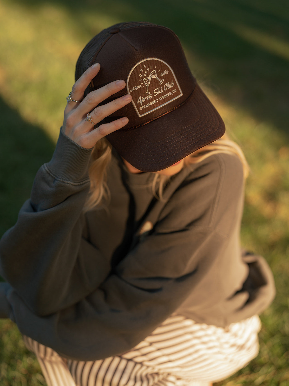 Apres Ski Club Brown Trucker Hat