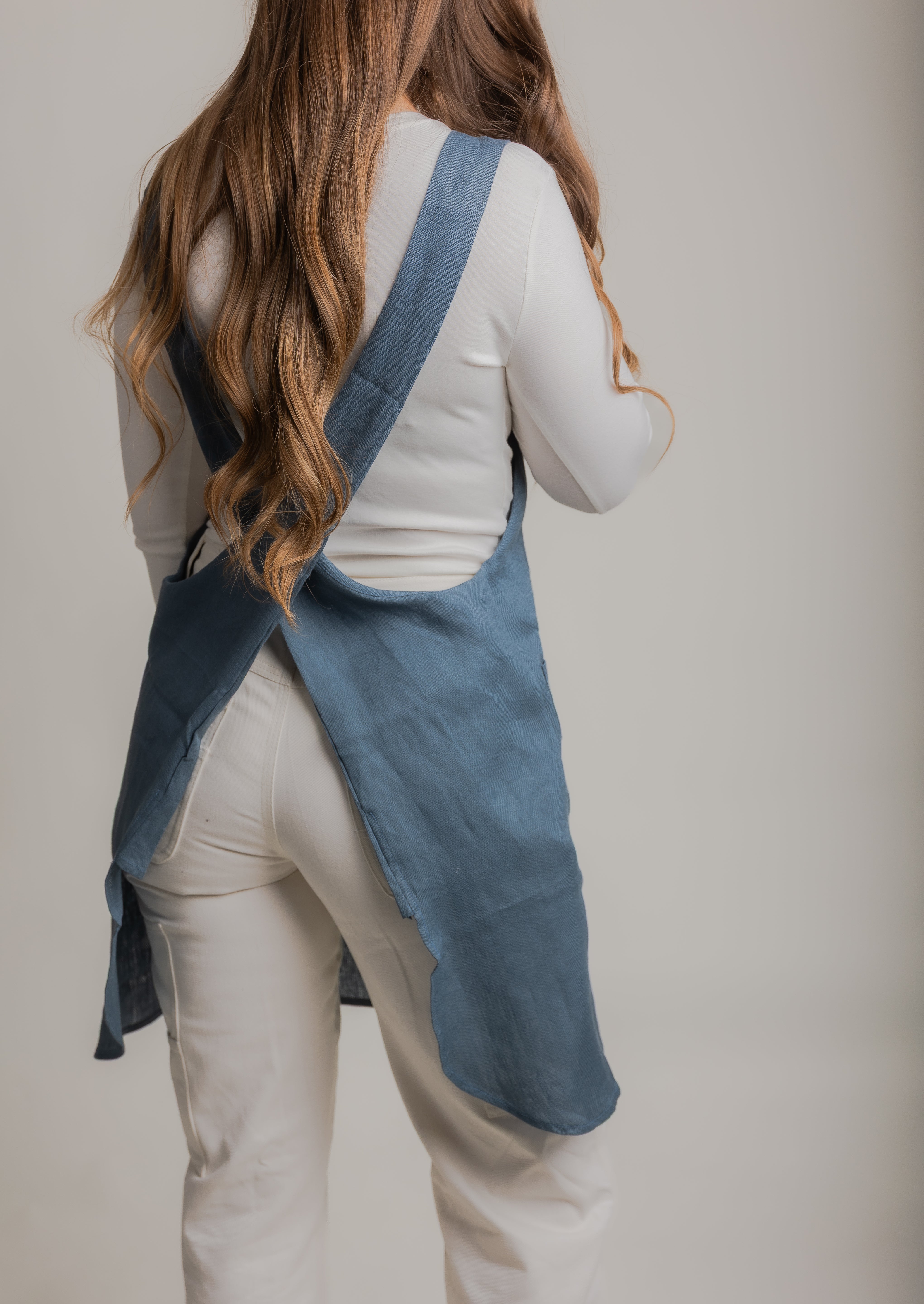 Linen Crossback Apron