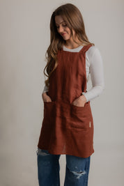 Linen Crossback Apron