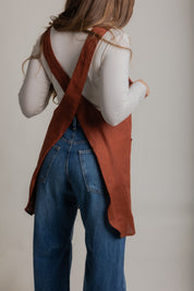 Linen Crossback Apron