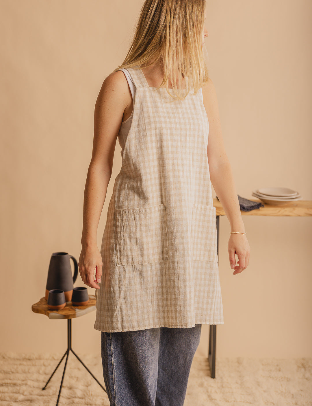 Linen Crossback Apron