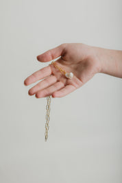 Pearly Paperclip Necklace