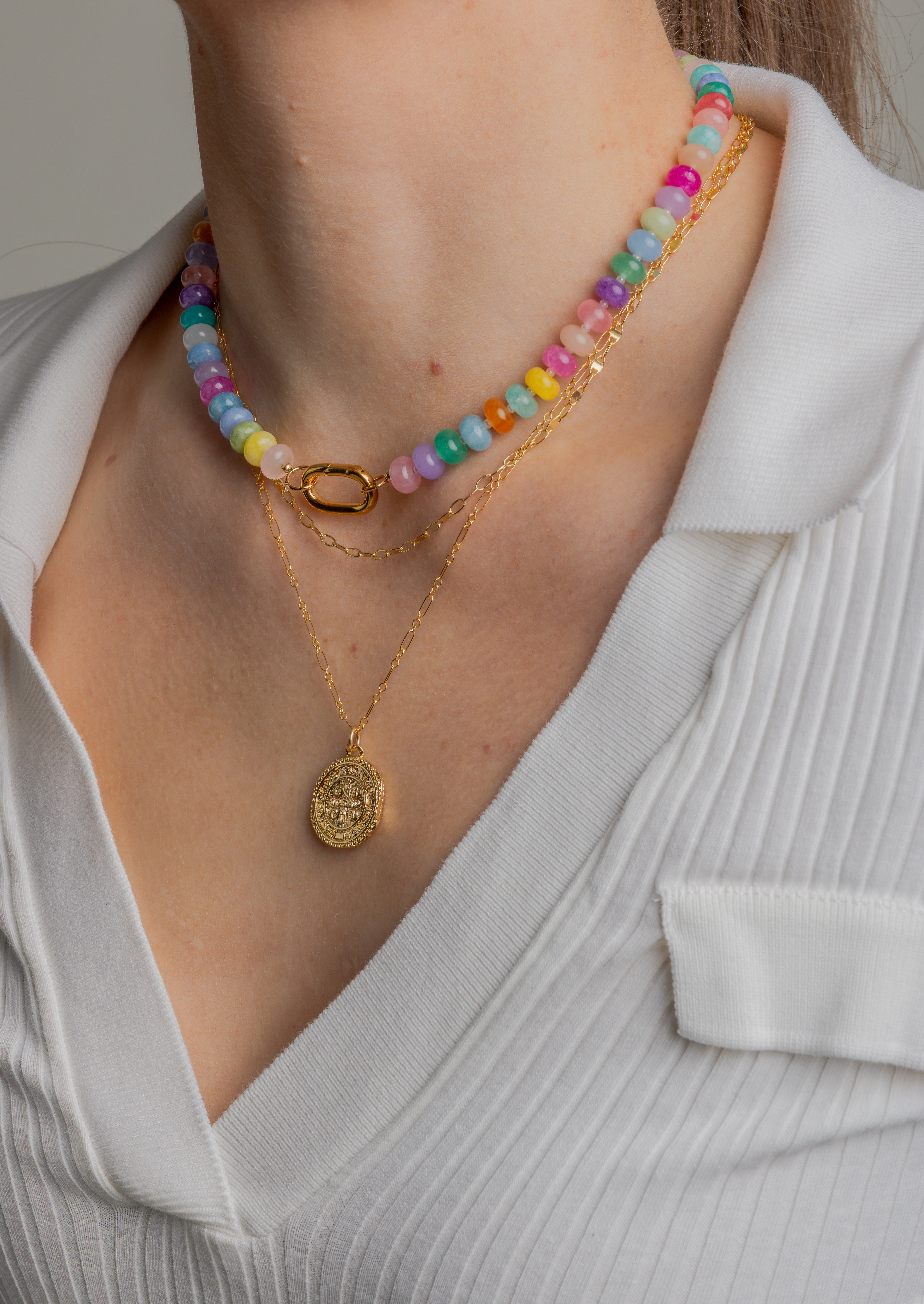 Candy Necklace - Rainbow Jade