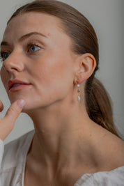 Claire Pearl + Sapphire Earring