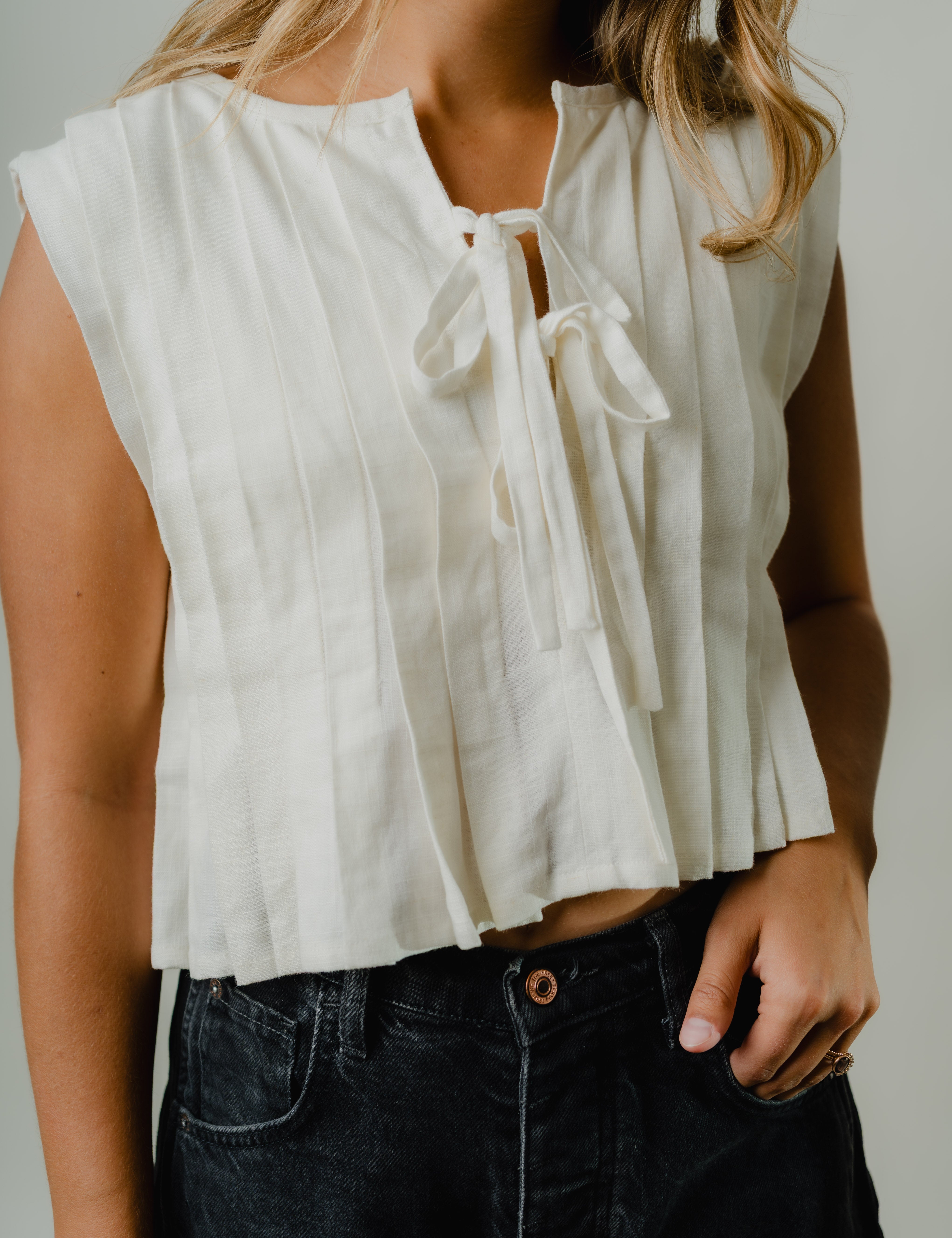 Peyton's Pleats & Bows Shirt