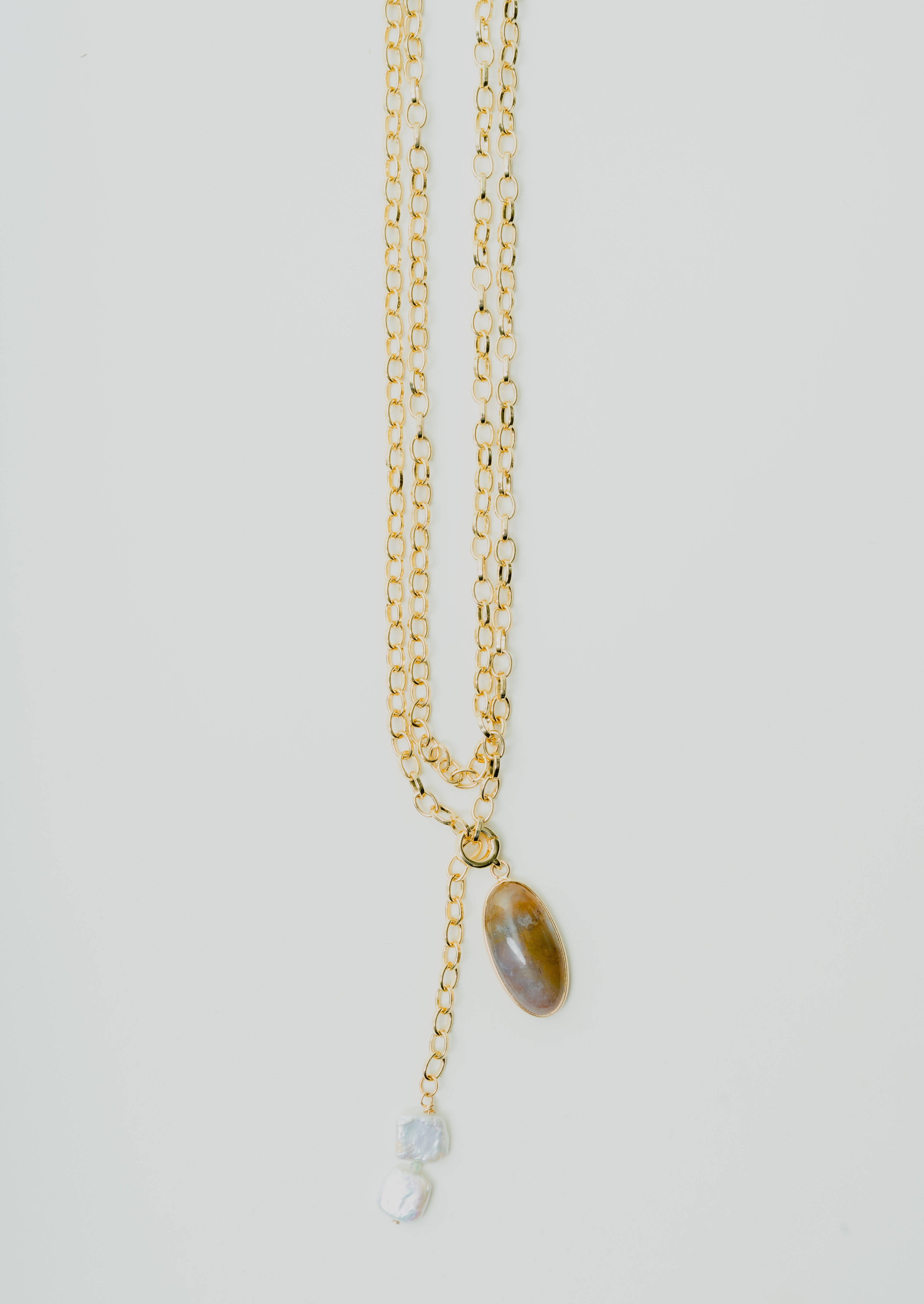 Ivy + Pearl Link Necklace