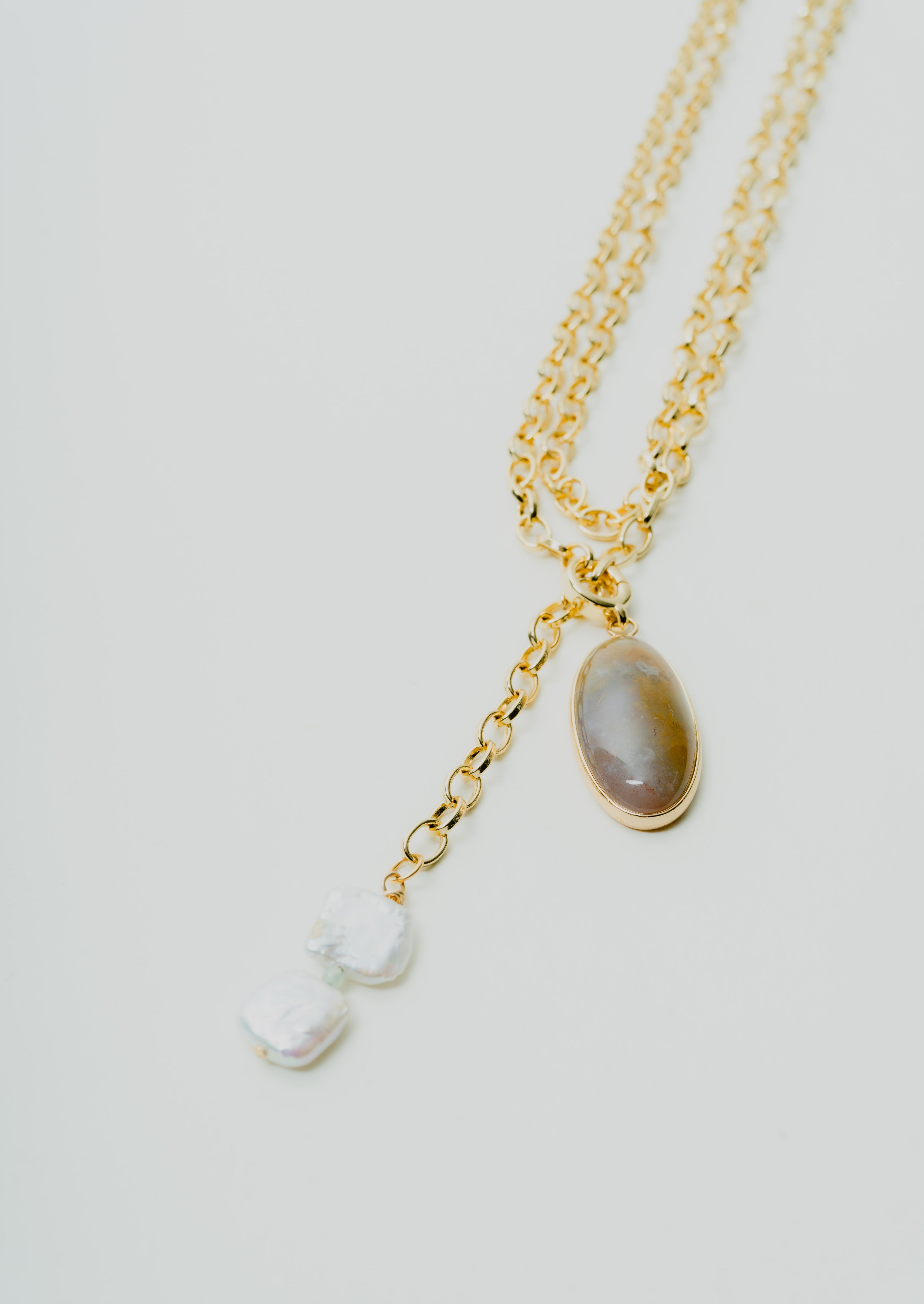 Ivy + Pearl Link Necklace