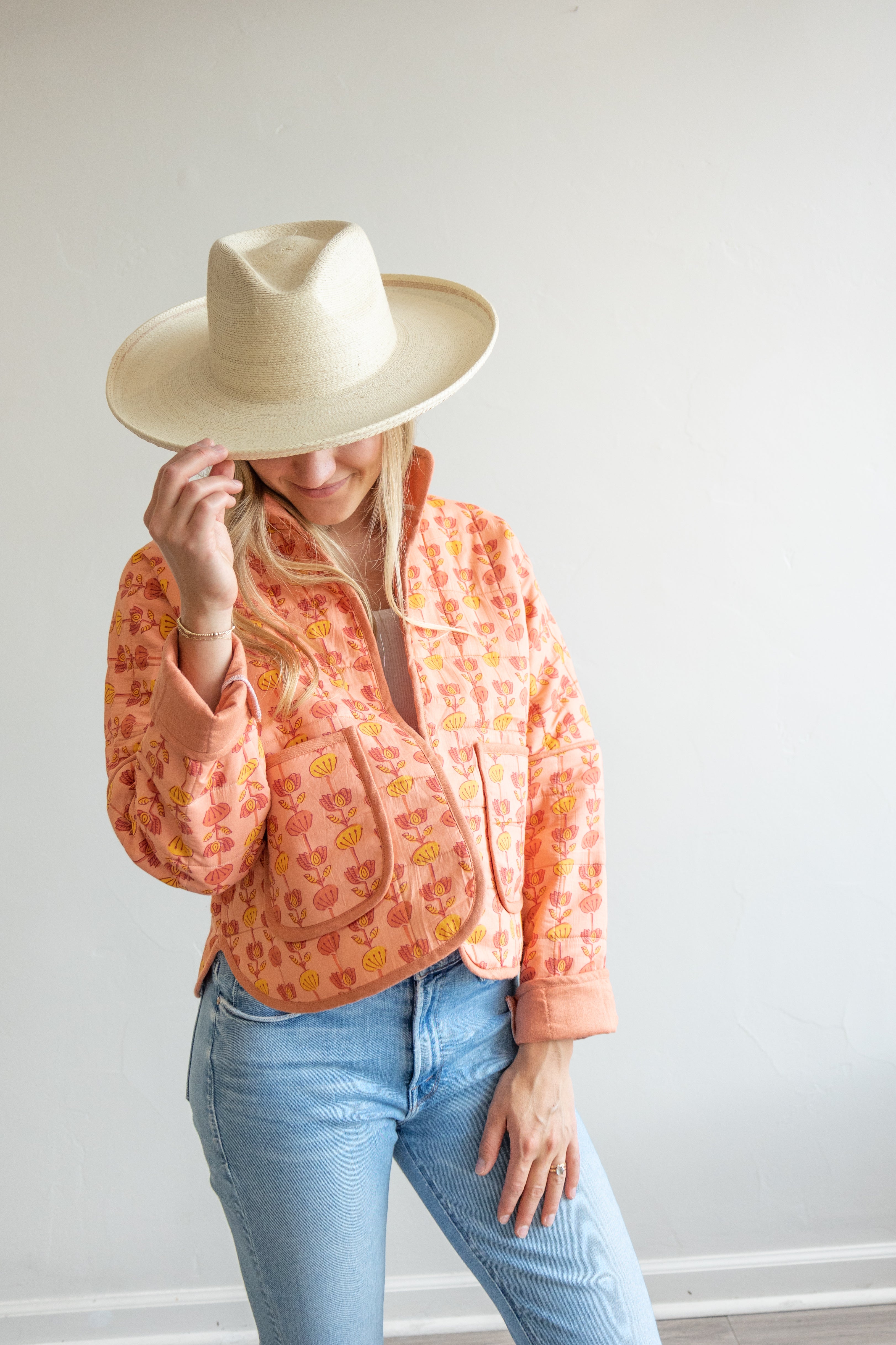 Coral Quilted Jacket