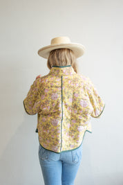 Pale Yellow Quilted Jacket