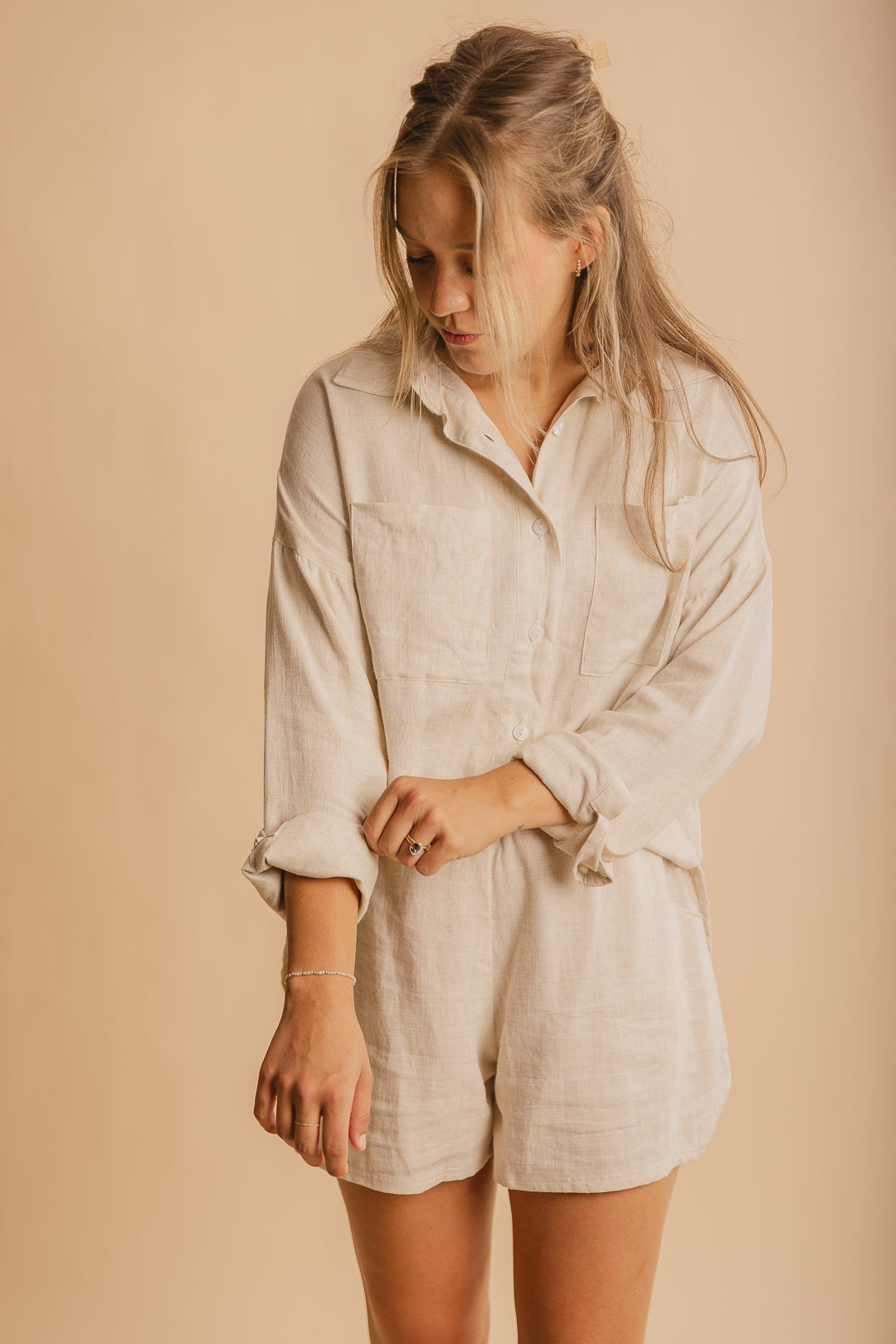 Eden High Rise Linen Shorts