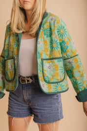 Teal Quilted Jacket