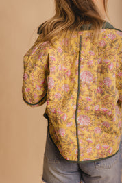 Pale Yellow Quilted Jacket