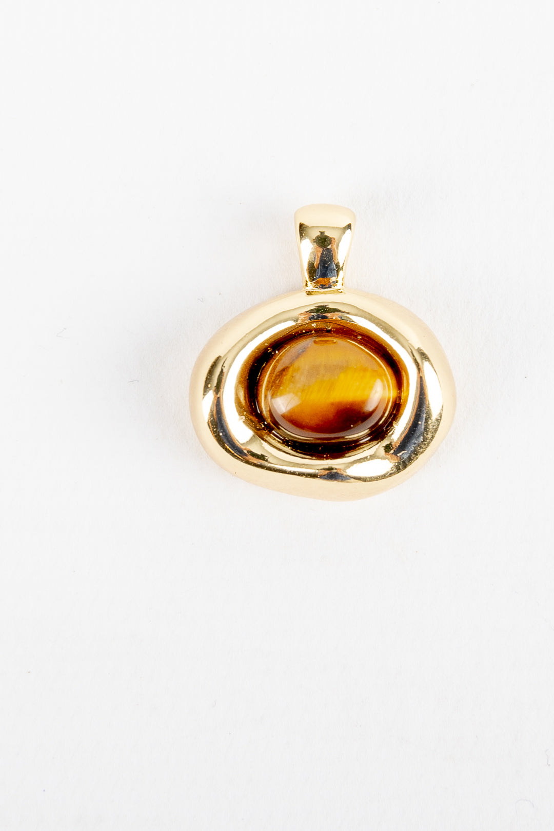 Tiger Eye Oval Bezel Charm