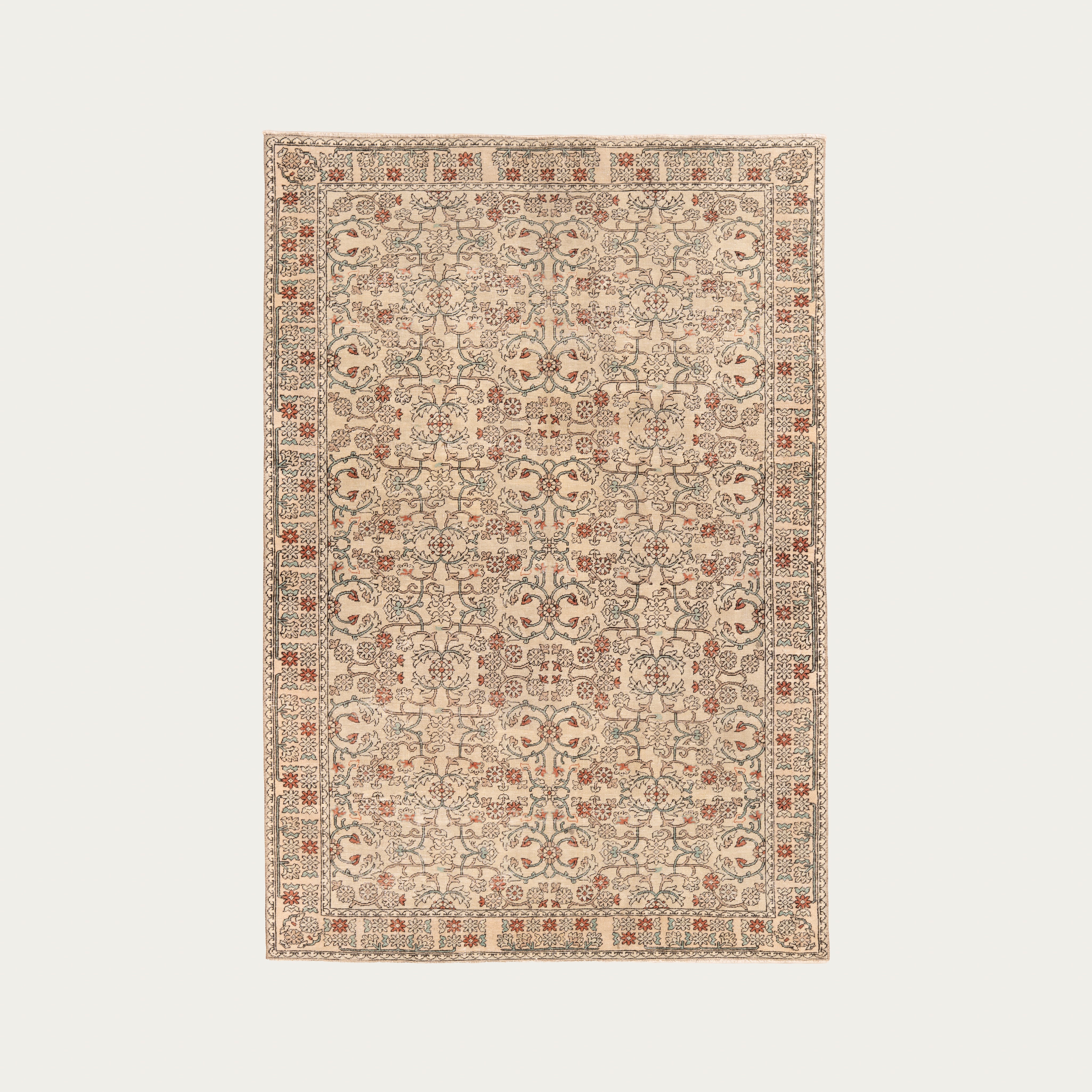 Block Print Carpet 3'9" x 5'8"