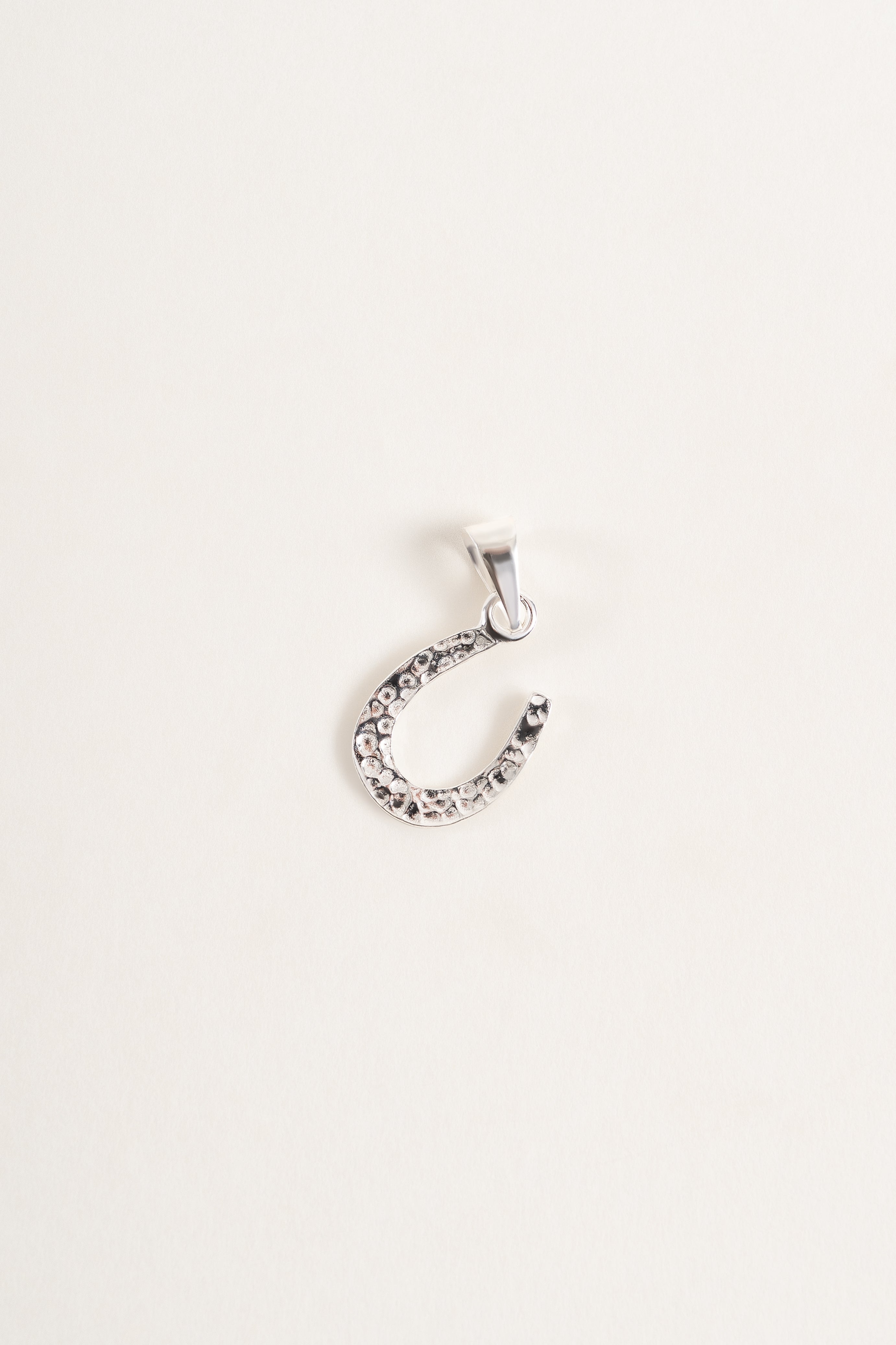 Hammered Horseshoe Pendant