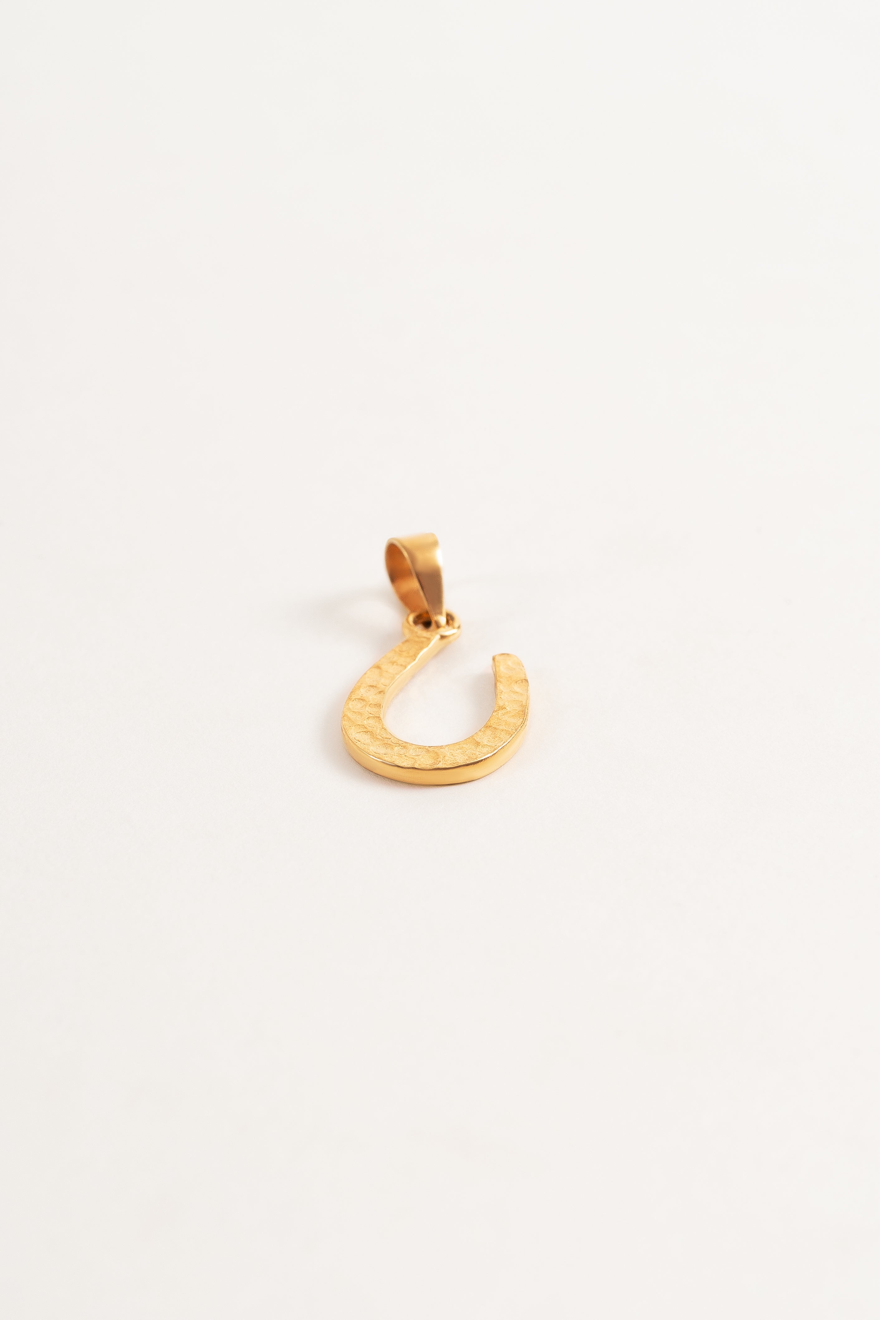 Hammered Horseshoe Pendant