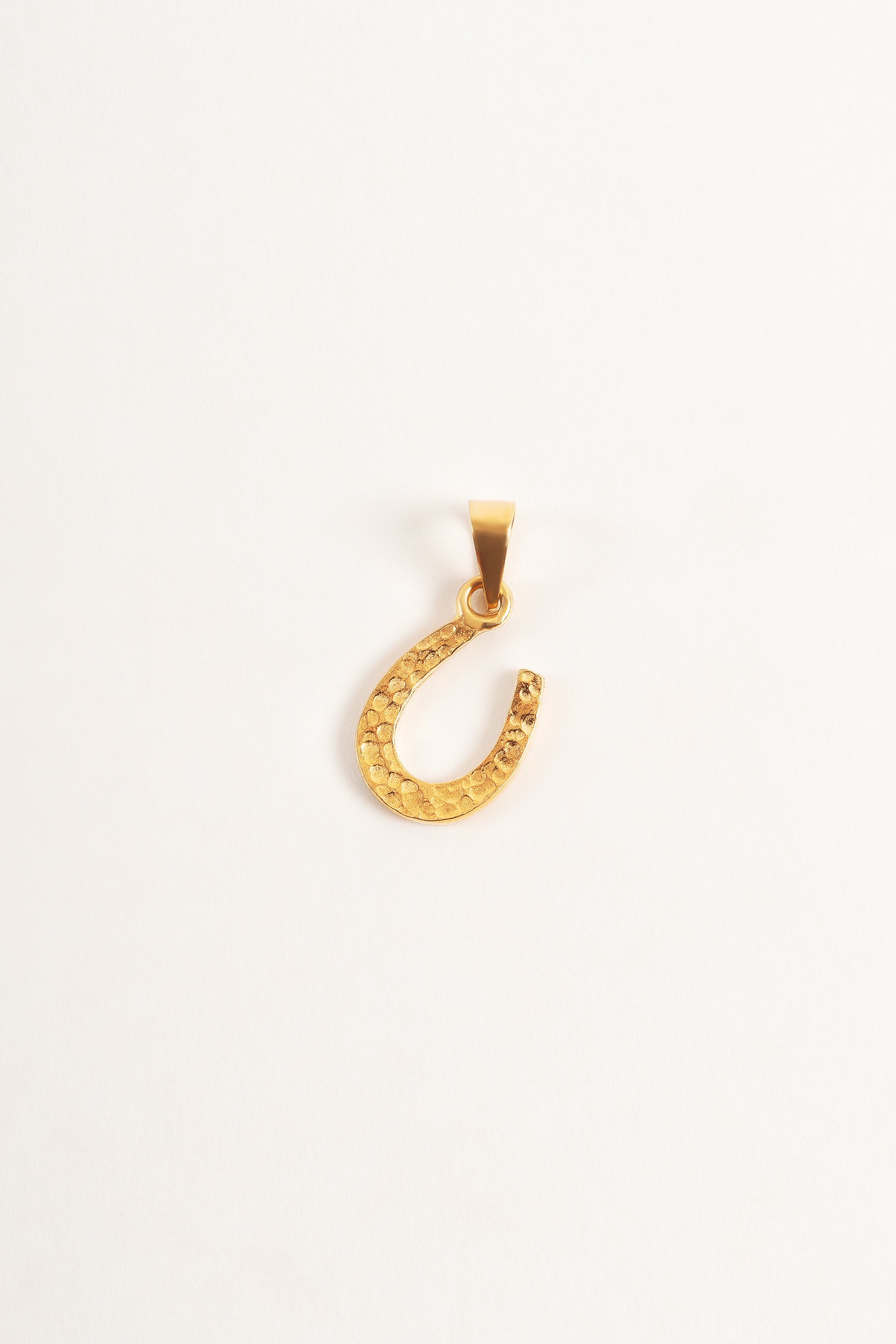 Hammered Horseshoe Pendant