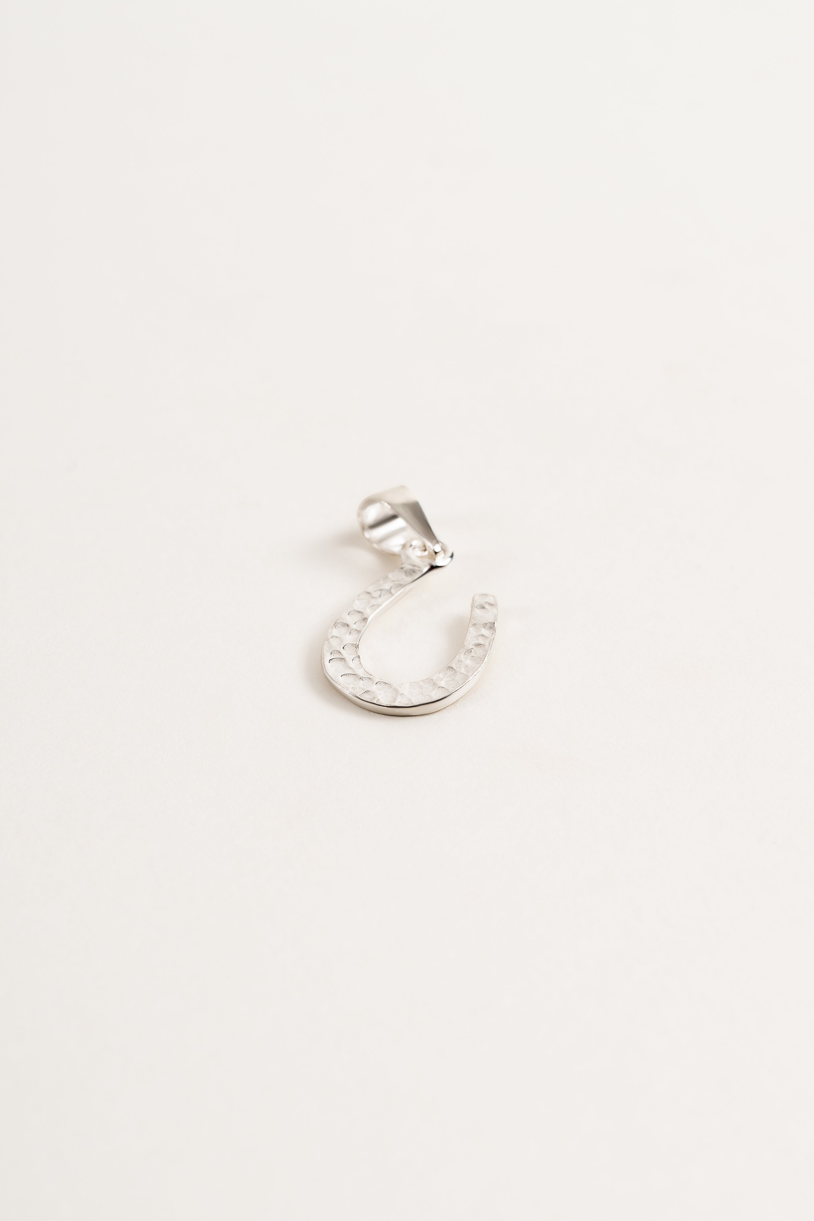 Hammered Horseshoe Pendant