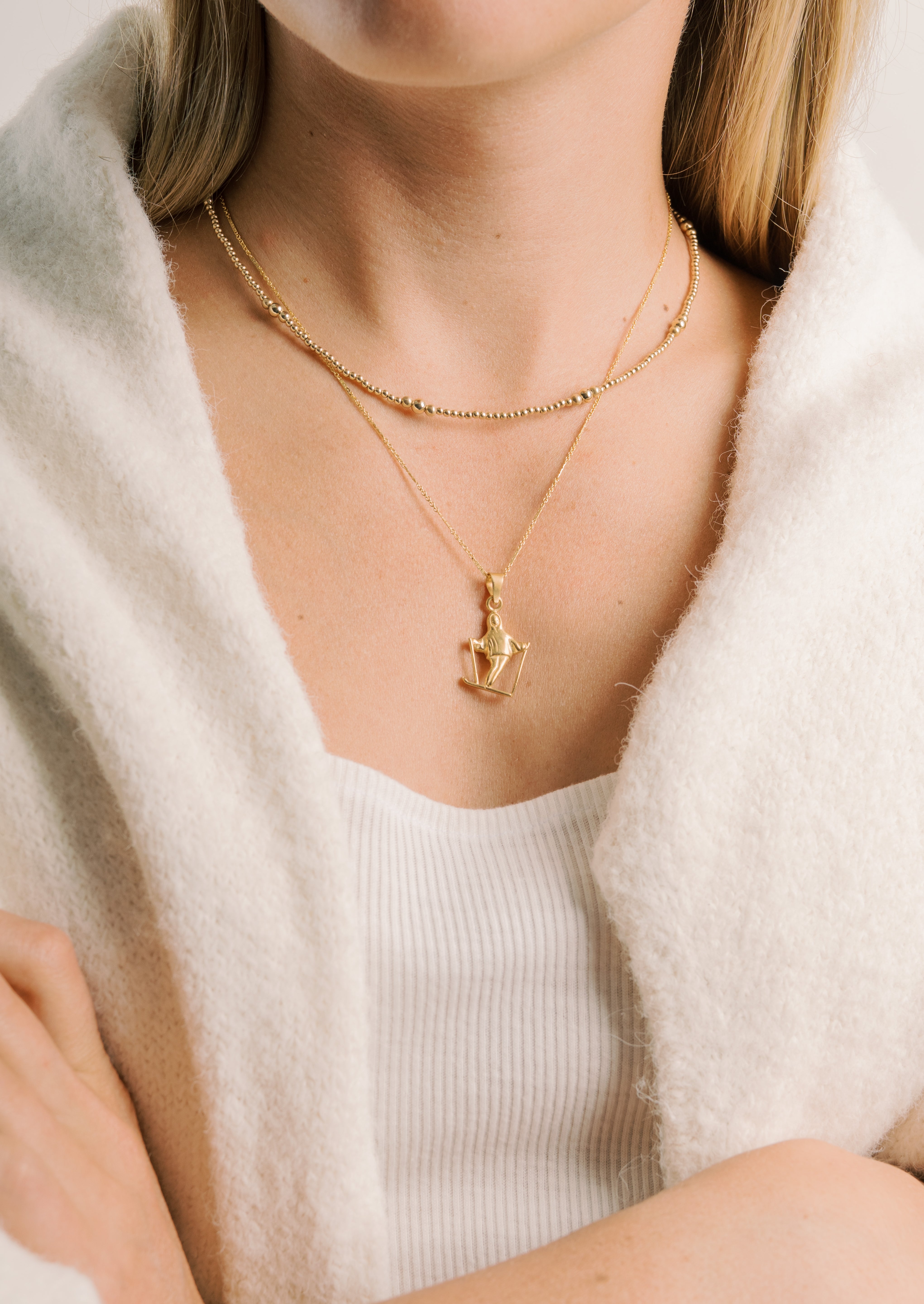 Vintage Skier Pendant