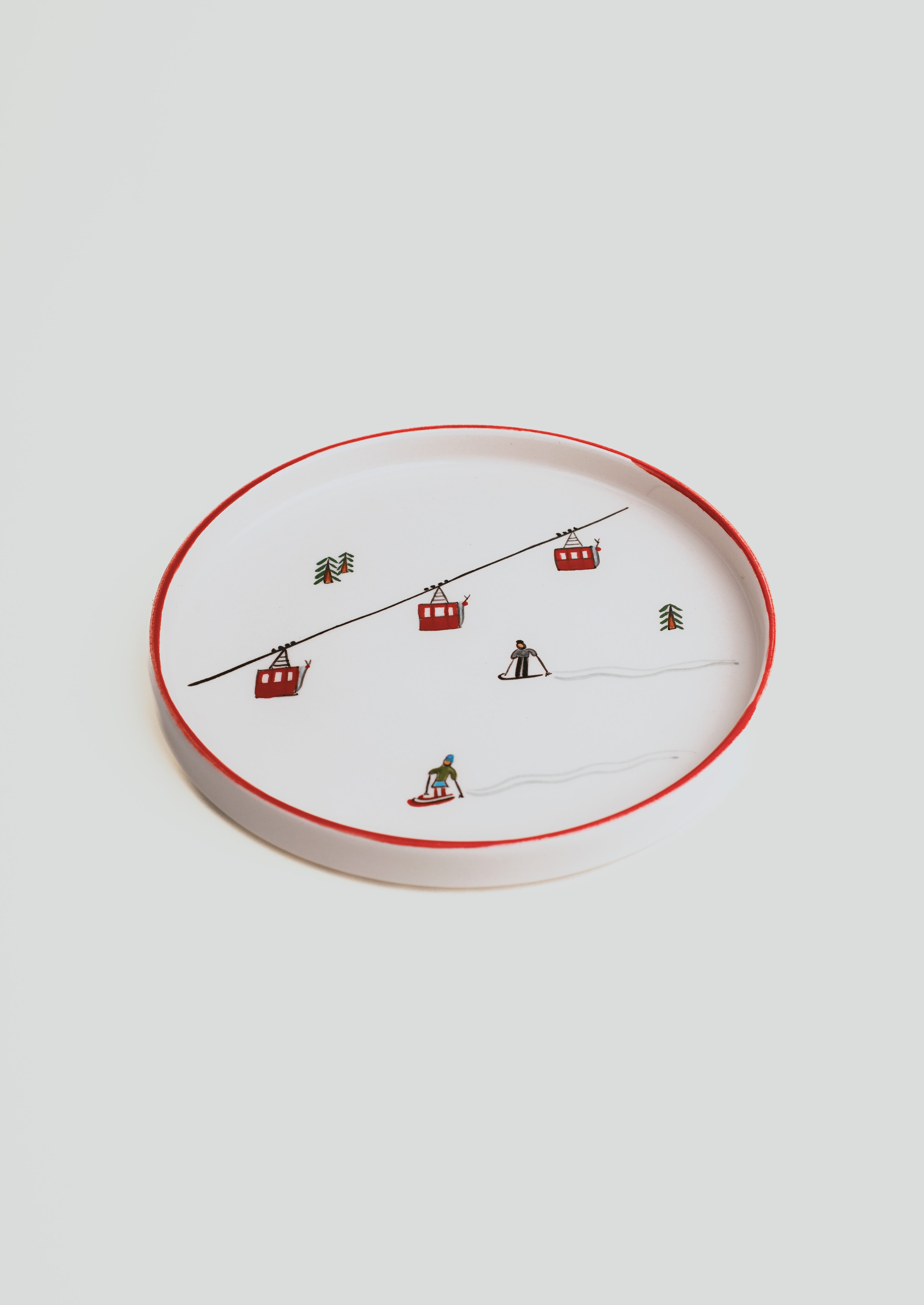 Ski Town Dessert Plate