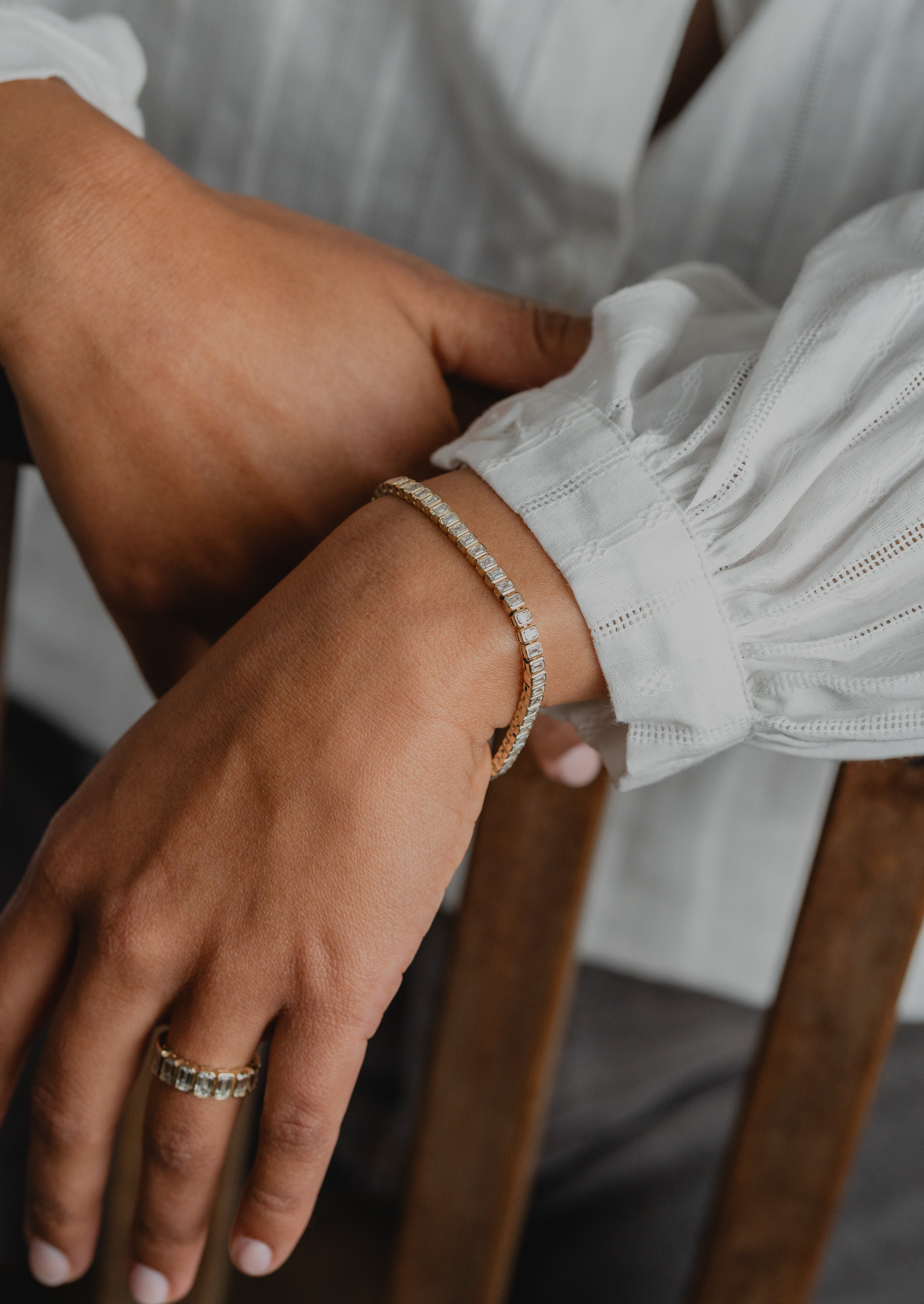 Baguette Diamond Tennis Bracelet