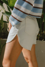 White Denim Shorts