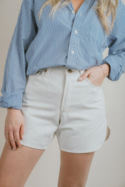 White Denim Shorts
