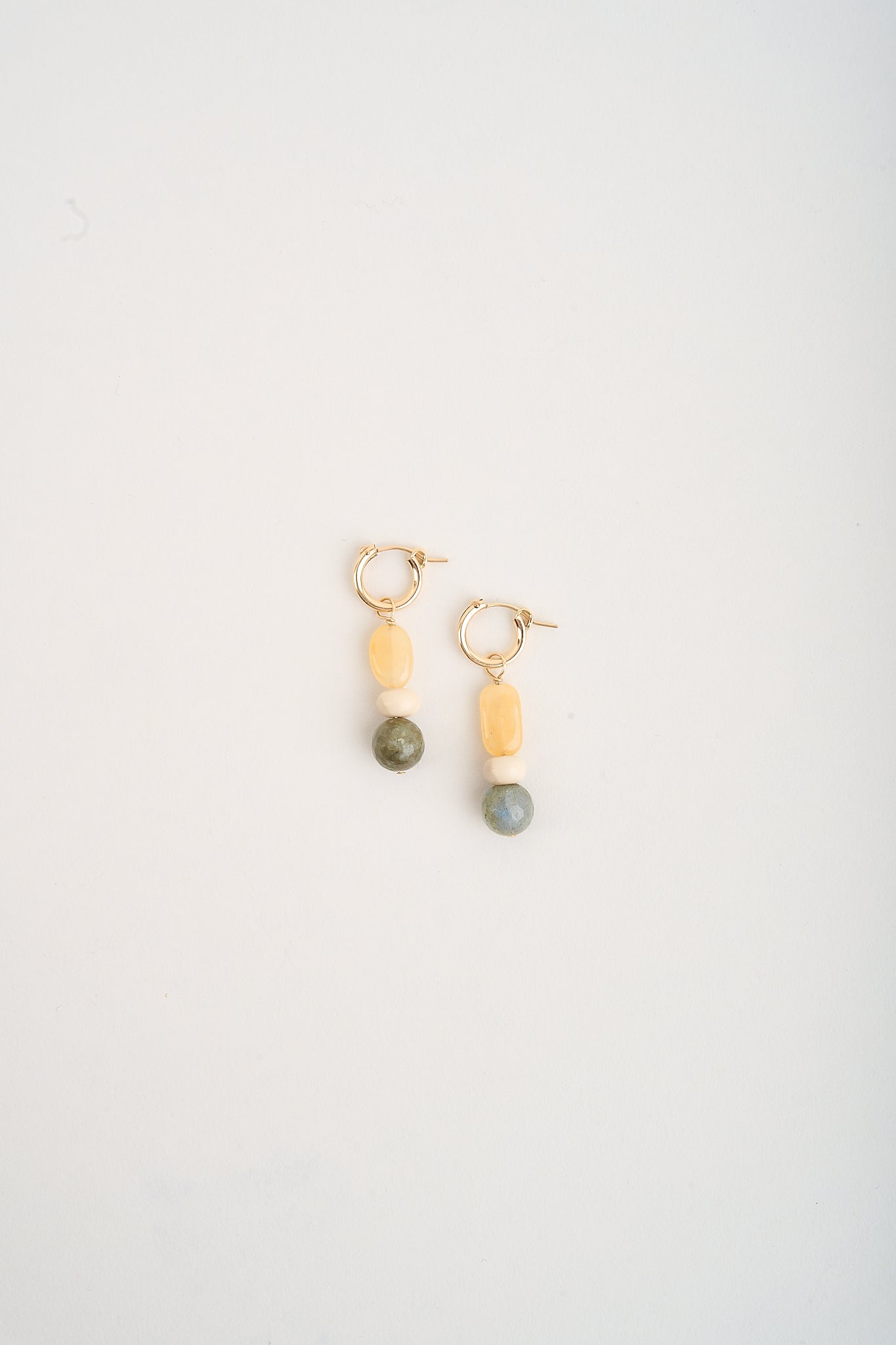 Earthy Beaded Hoop Earring