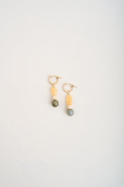 Earthy Beaded Hoop Earring