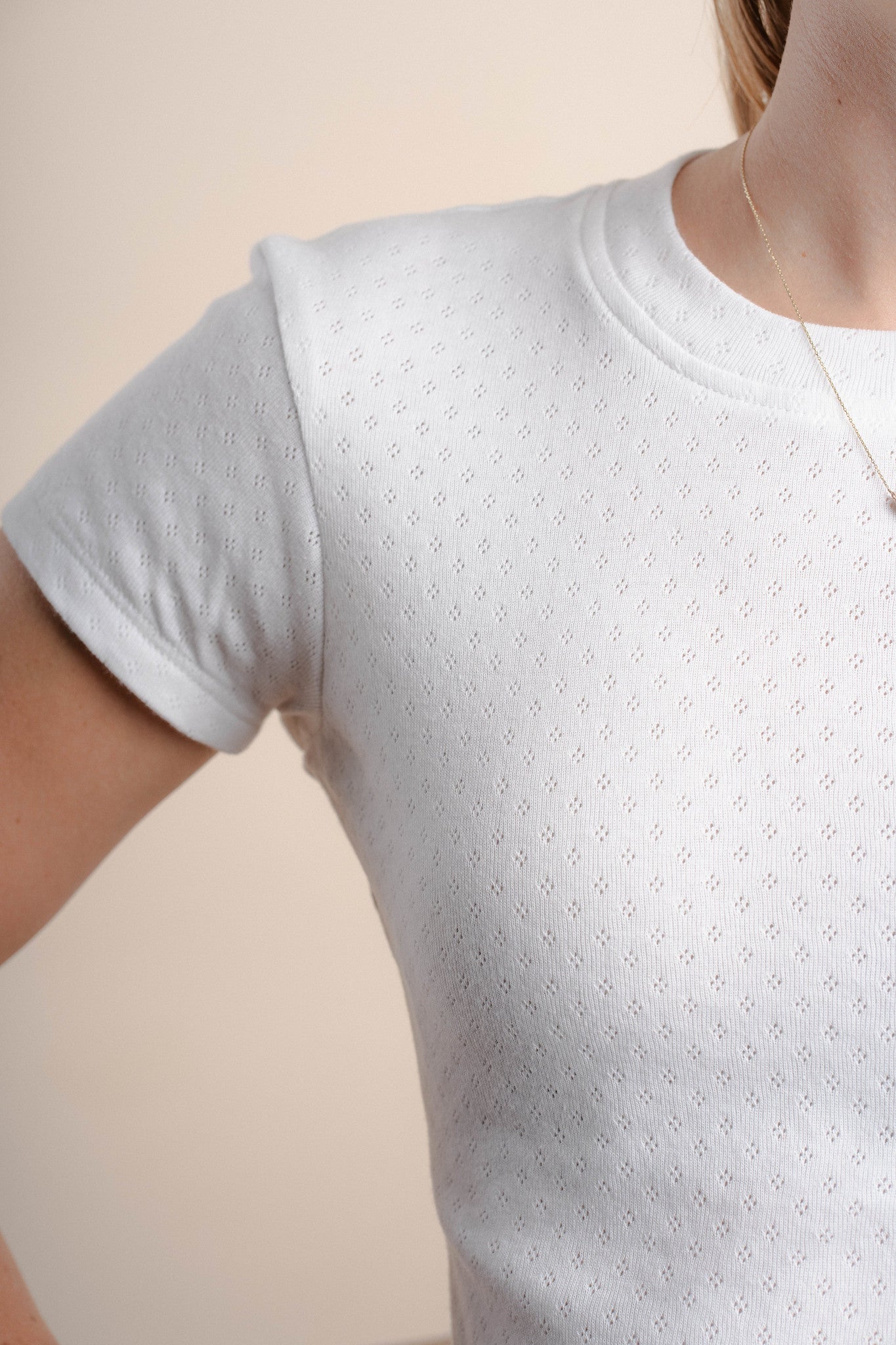 Pointelle Baby Tee