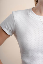 Pointelle Baby Tee