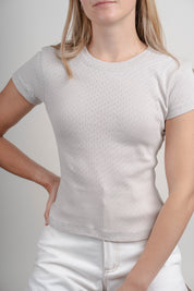 Pointelle Baby Tee