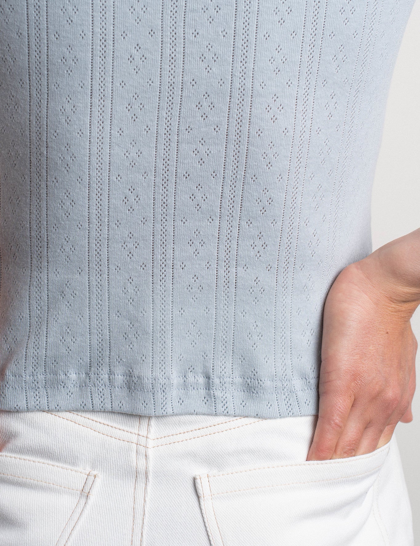 Pointelle Baby Tee