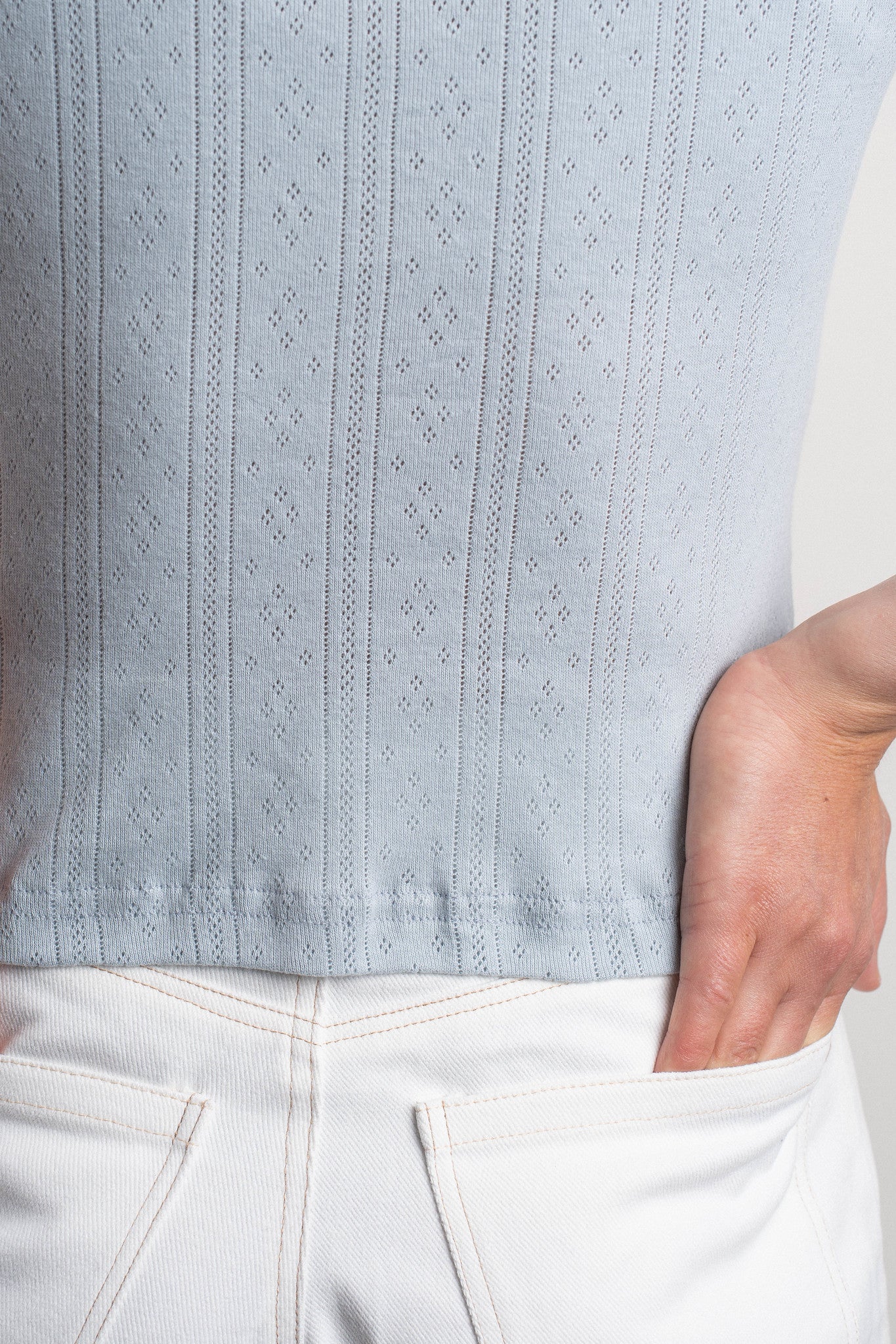 Pointelle Baby Tee