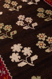 Chocolate Blossom Kilim 3'11" x 6'4"