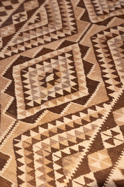 Espresso Diamond Kilim Runner 3'5" x 12'8"