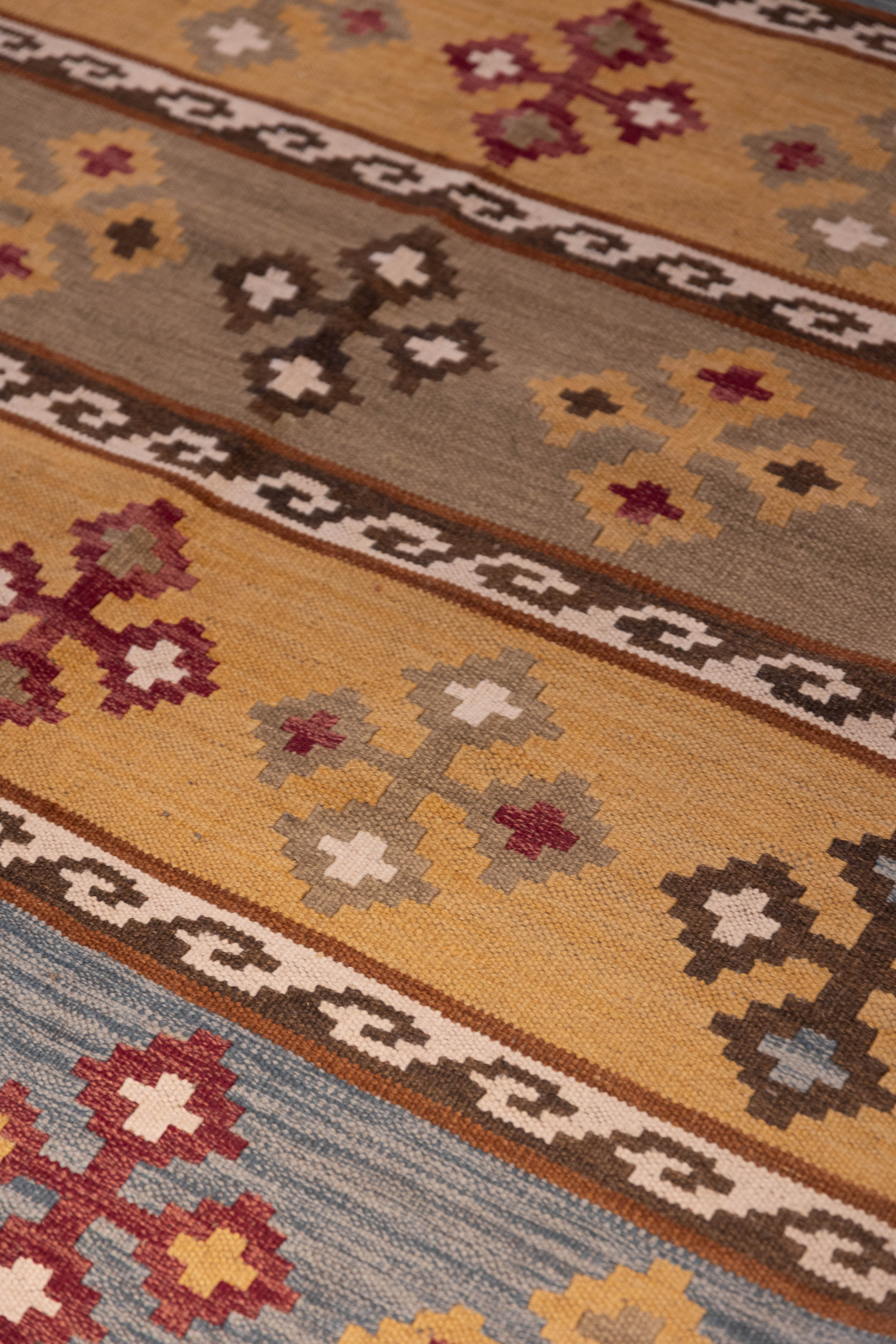 Rainbow Band Kilim 5'6" x 8'