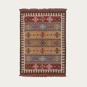 Rainbow Band Kilim 5'6" x 8'