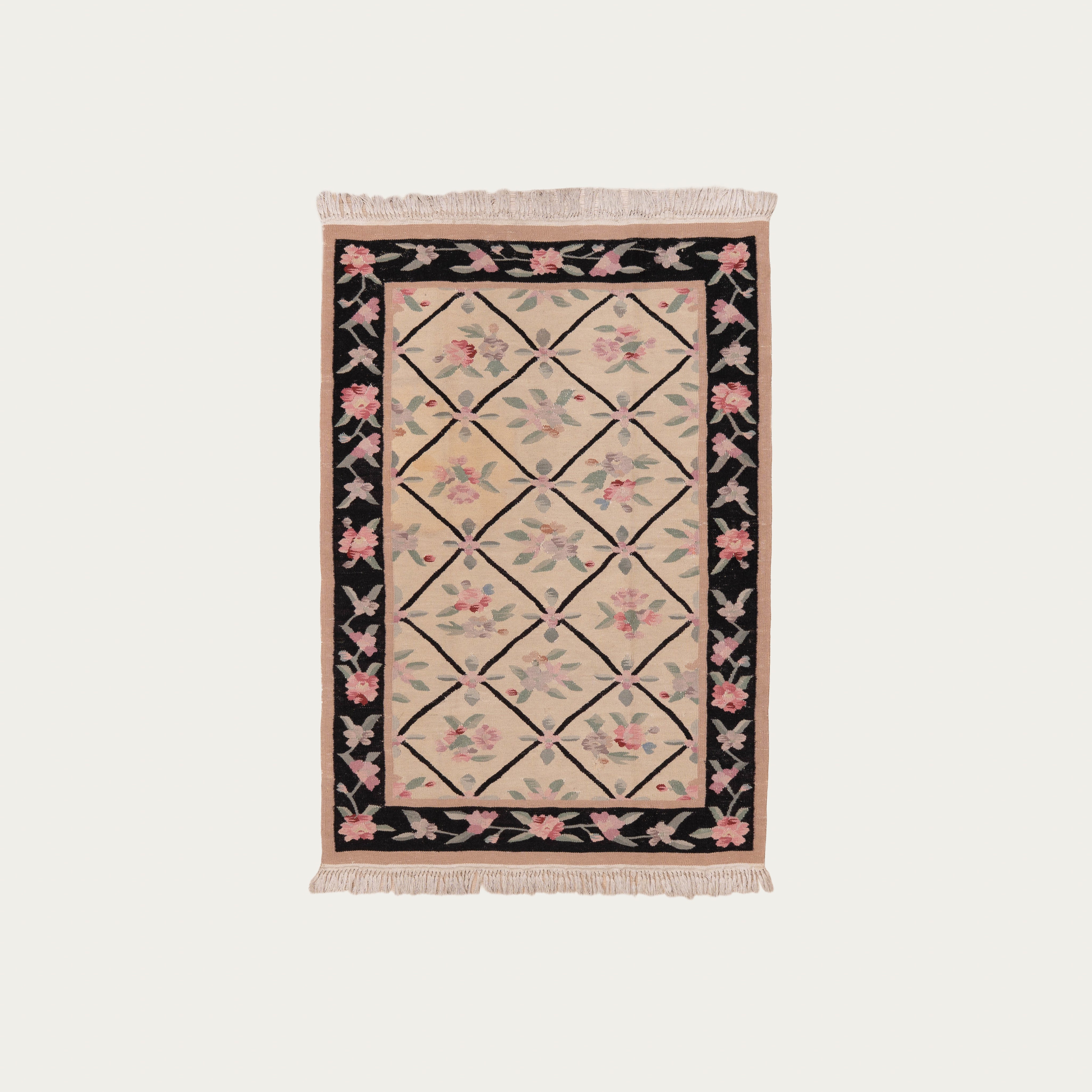 Rose Trellis Kilim 3'8" x 5'4"