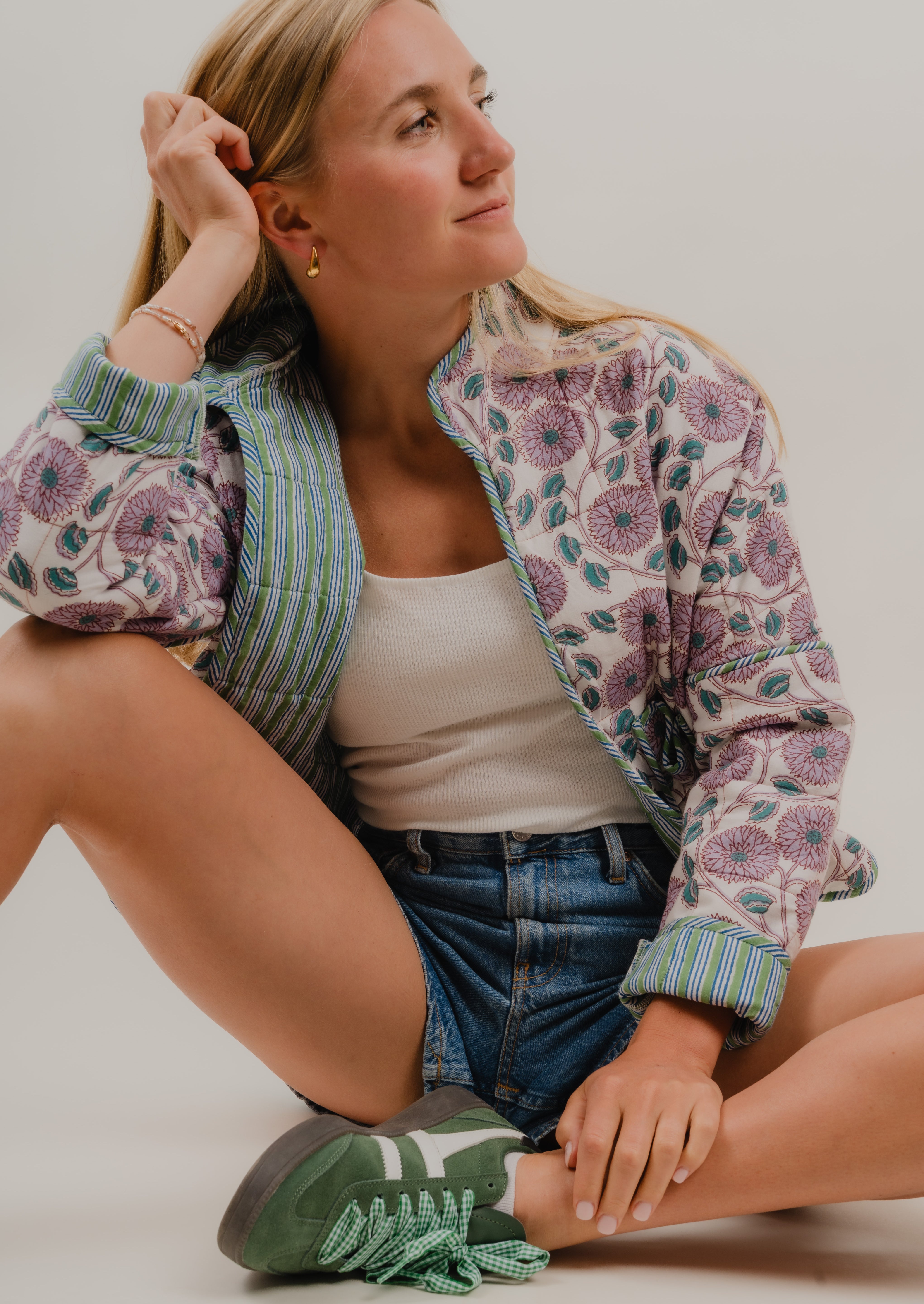 Fig Blossom Quilted Jacket