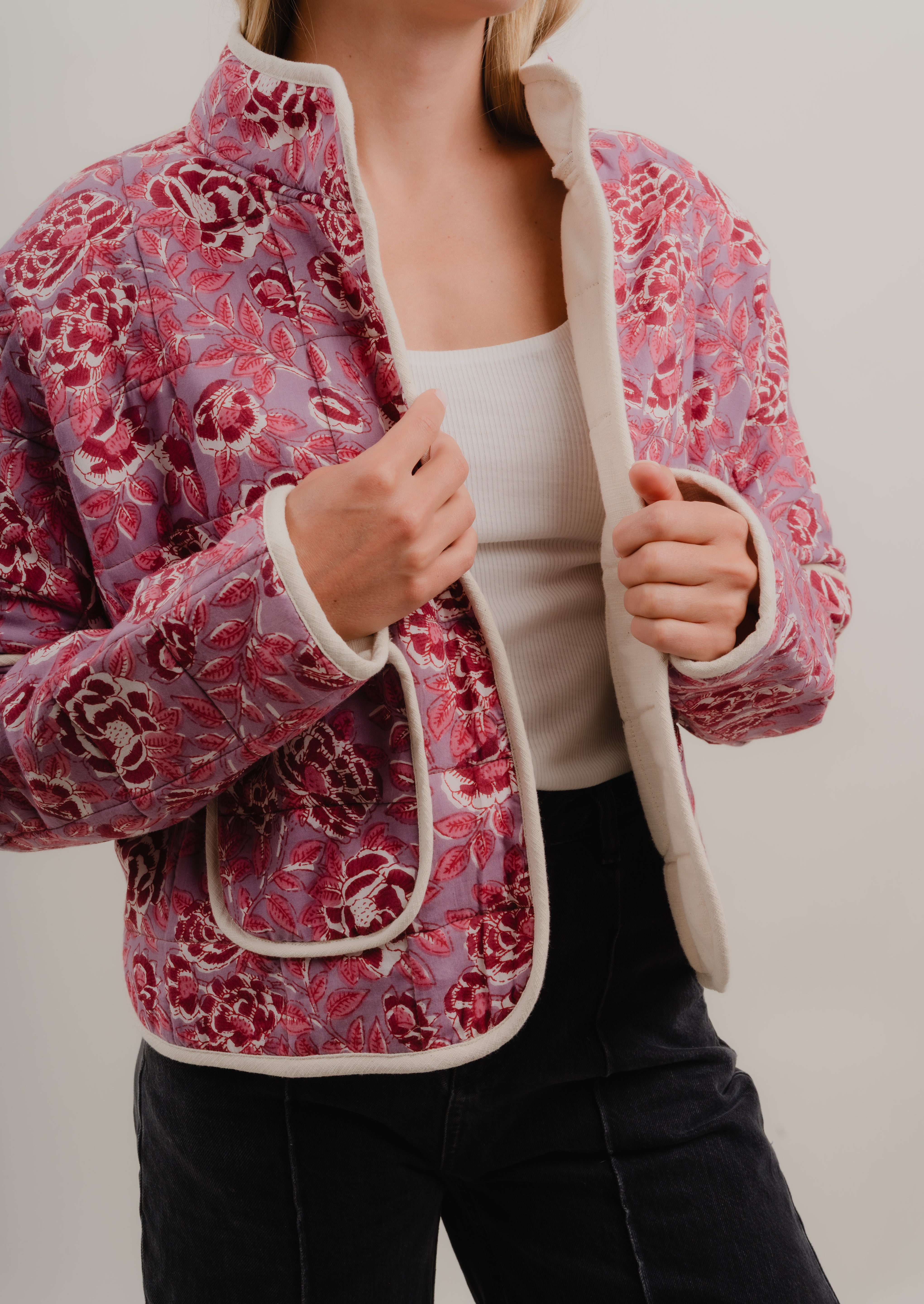Rosewood Wine Quilted Jacket