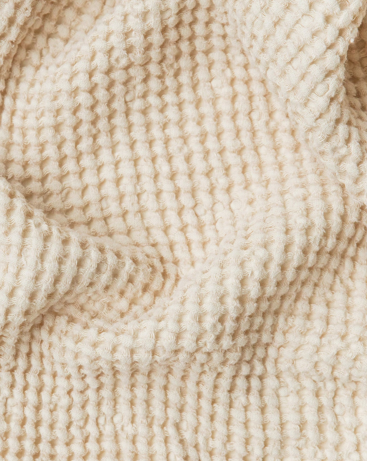 Queen Linen Waffle Coverlet