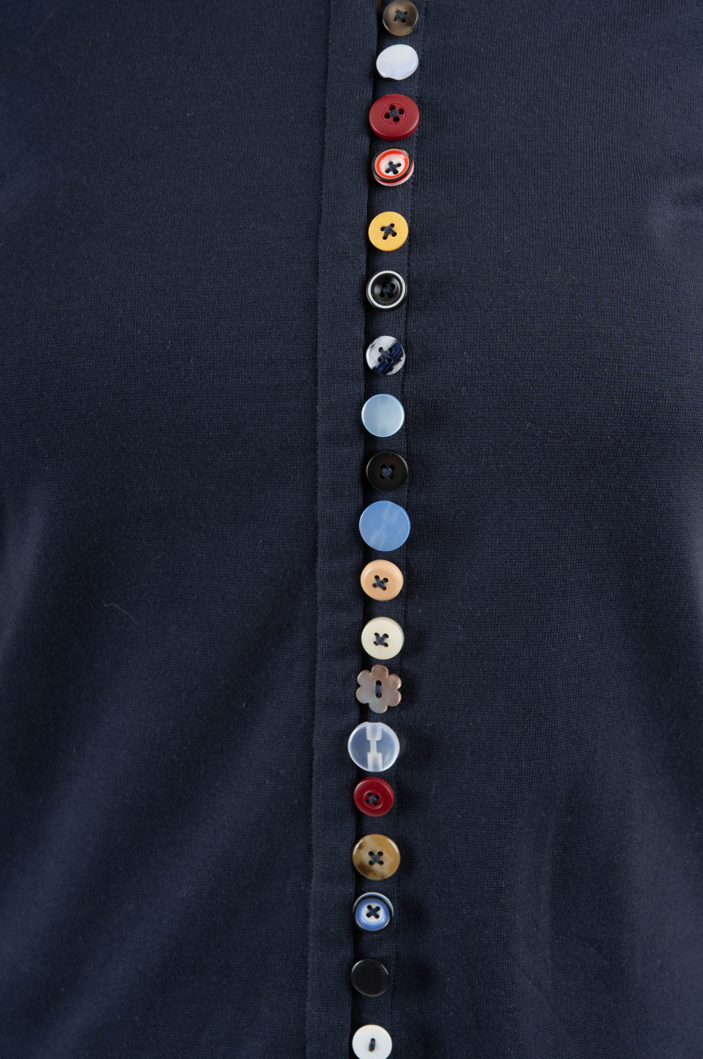 Mix Match Button Tank - Navy