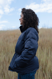 Sculpted Puffer Jacket - Navy